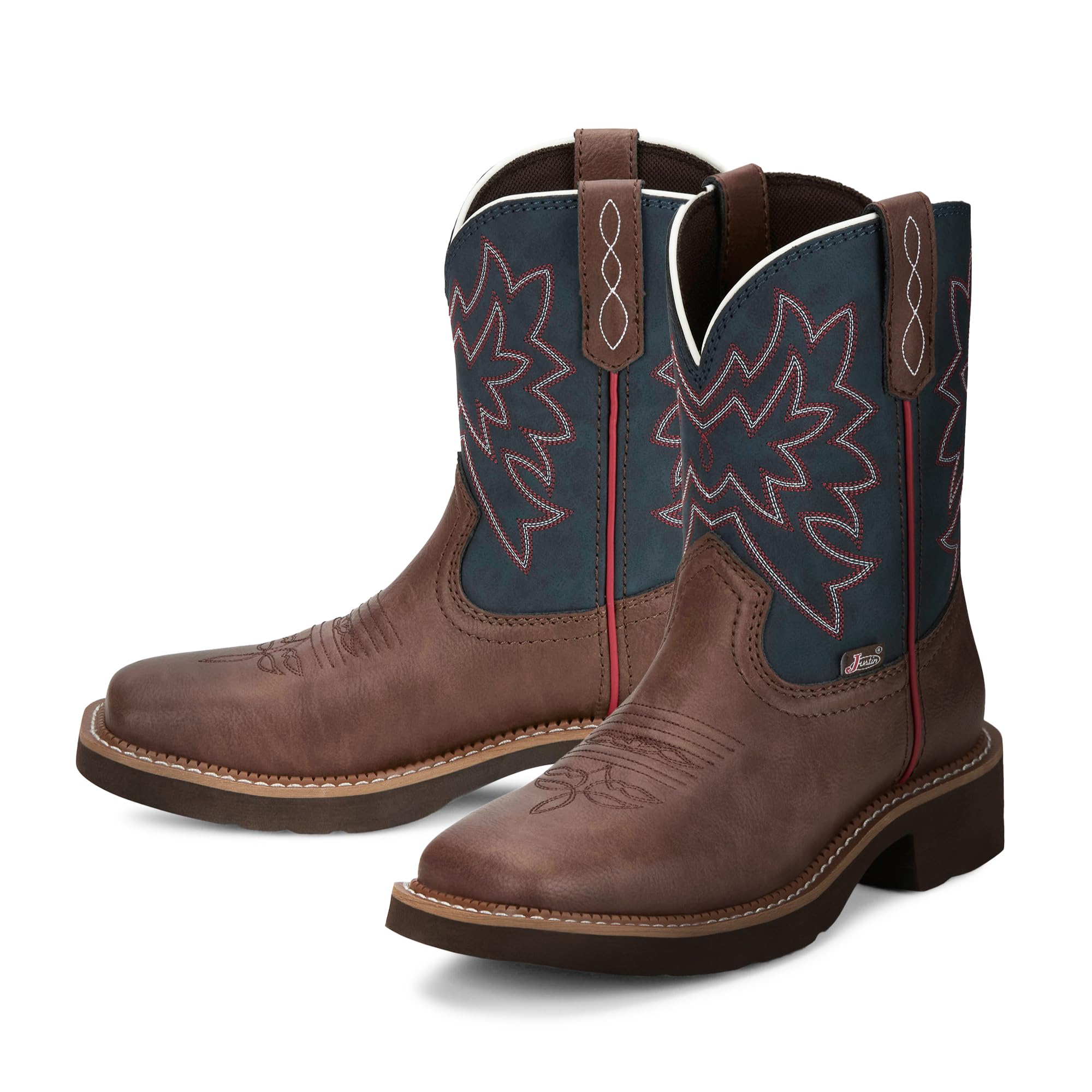 Justin Sunny 8 Cowboy Boots for Women - Gypsy Collection - Leather Womens Cowgirl Boots with Comfort Cushion