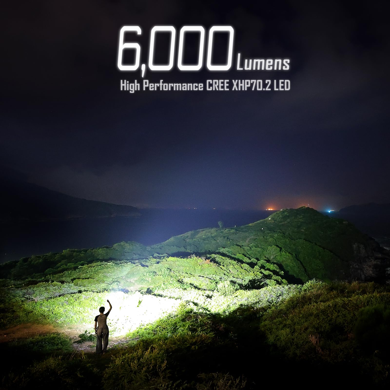 IMALENT BL70 Lampe Torche EDC 6000 Lumens — Rouge et Tactique OLED, CREE XHP70.2, Rechargeable — Pour Camping Police Sécurité