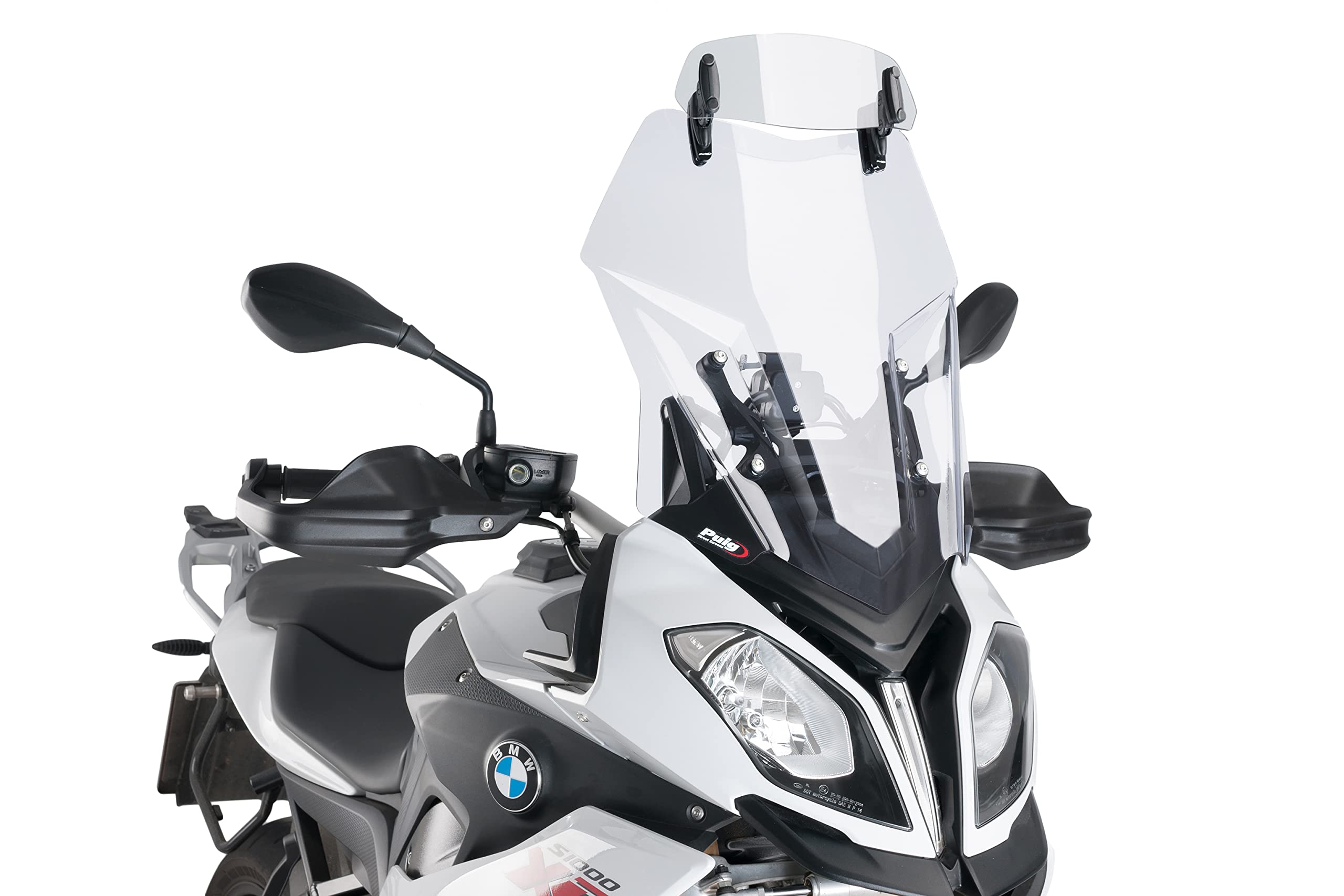 Puig 6320W Visera Multiregulable Clip-on para cúpula de Moto con Ajuste de posición y diseño Resistente Que Mejora la protección aerodinámica, Transparente