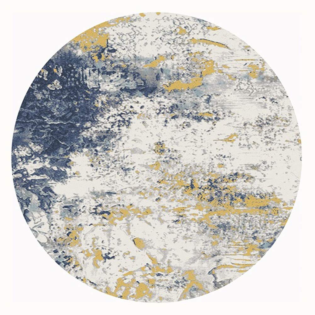 Tapis de sol yoga rond antidérapant style abstrait lavable en polyester