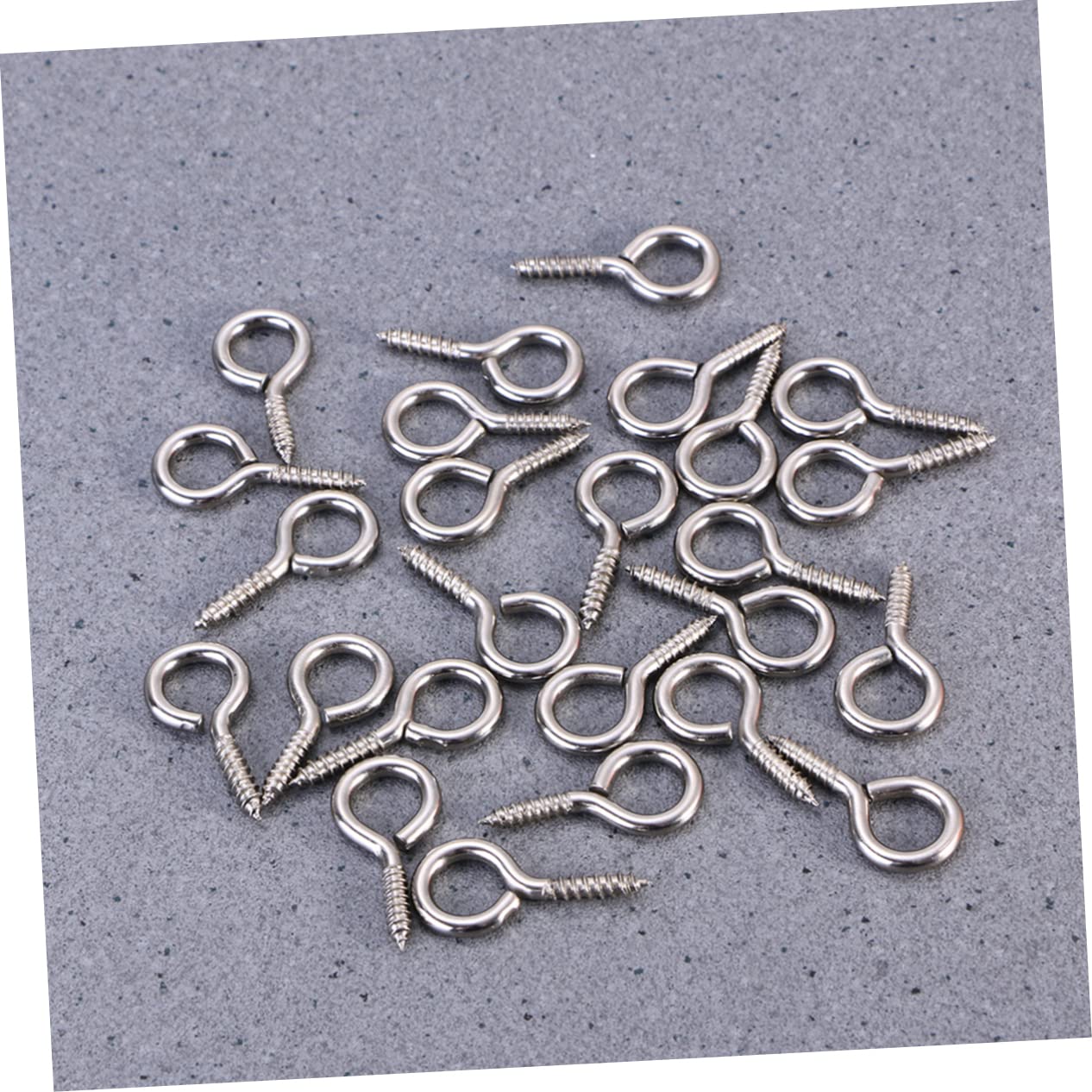 50 PCS Screw Eye Pins 4# Silver Jewelry Making Findings for Crafting for DIY Projects Durable Attachments and Sturdy Use