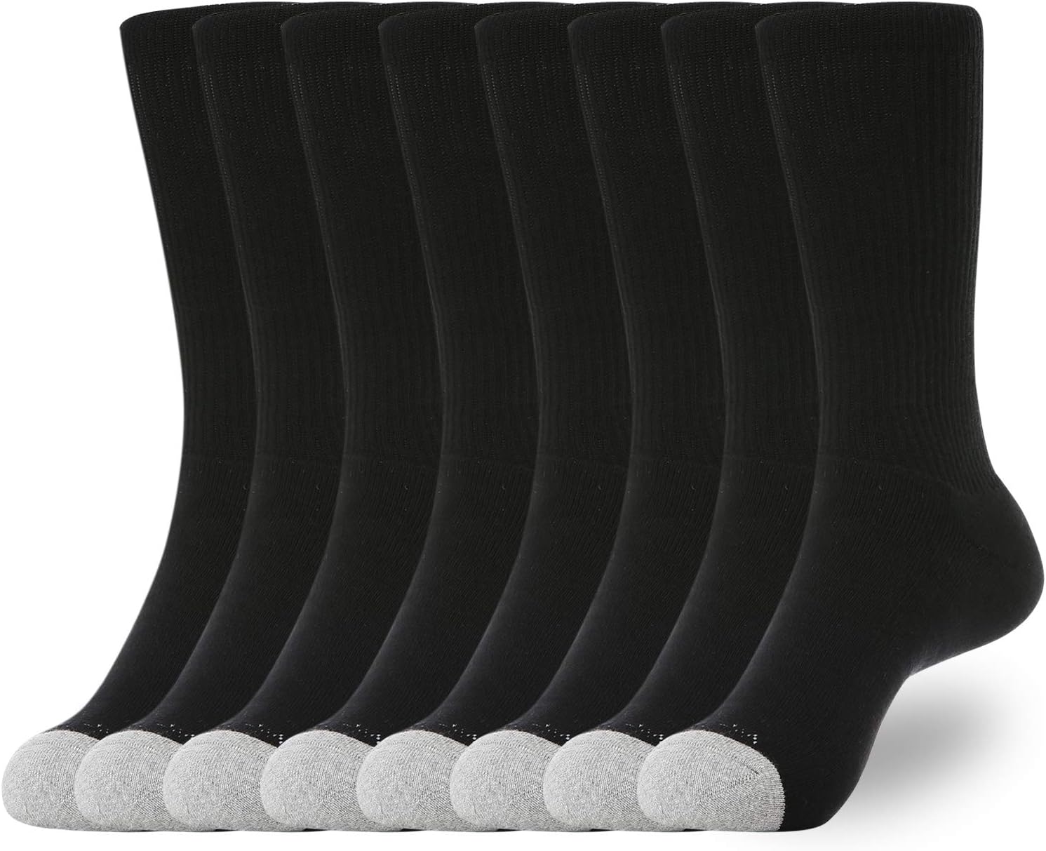 WANDER Women's Athletic Crew Socks 8 Pairs Cushion Running Socks for Women Sport Wicking Cotton Socks 7-10/10-14