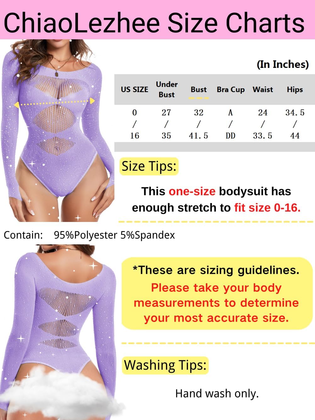 Sparkly Rhinestone Bodysuit, Sexy Rave Outfits, Size Fit 0-16 - Image 7