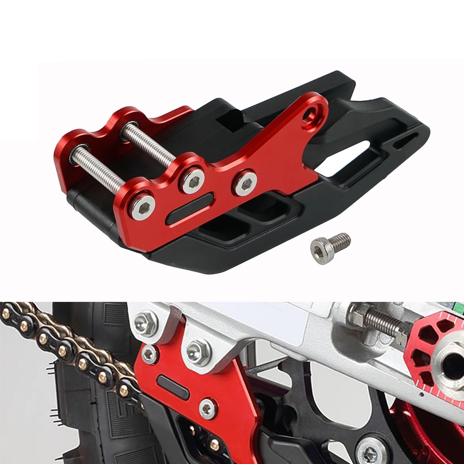 Tendicatena Moto Compatibile Con CRF250RX 2019-2022 Per CRF450RX 2017-2022 Moto Catena Guida Protezione Protezione Tendicatena Guida Tenditore