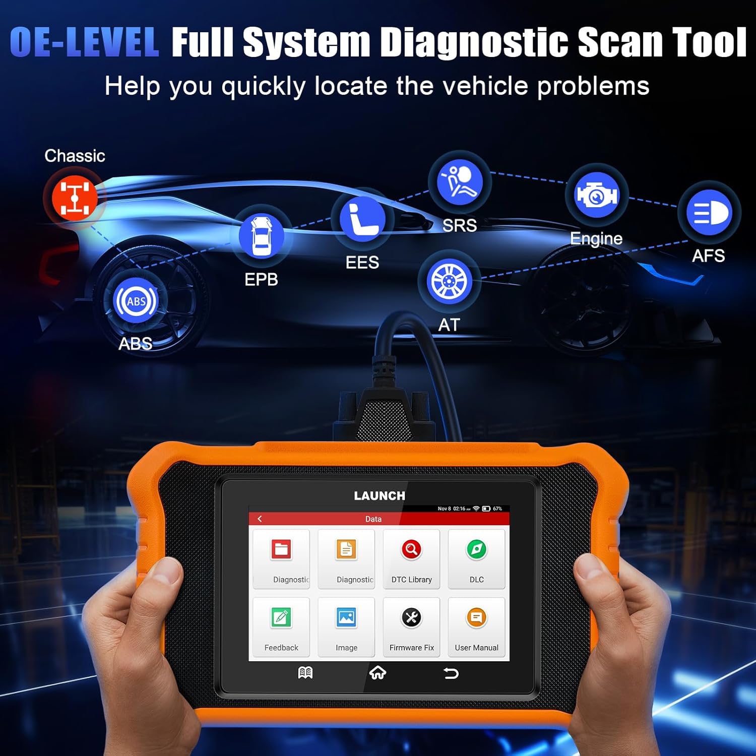 2026 LAUNCH Creader Elite V2.0 fit for Kia and Hyundai Bi-Directional Scan Tool, All Reset Functions, Full System Diagnostic Scanner, Full OBD2 Code Reader, ECU Code, AUTO VIN, Lifetime Free Update