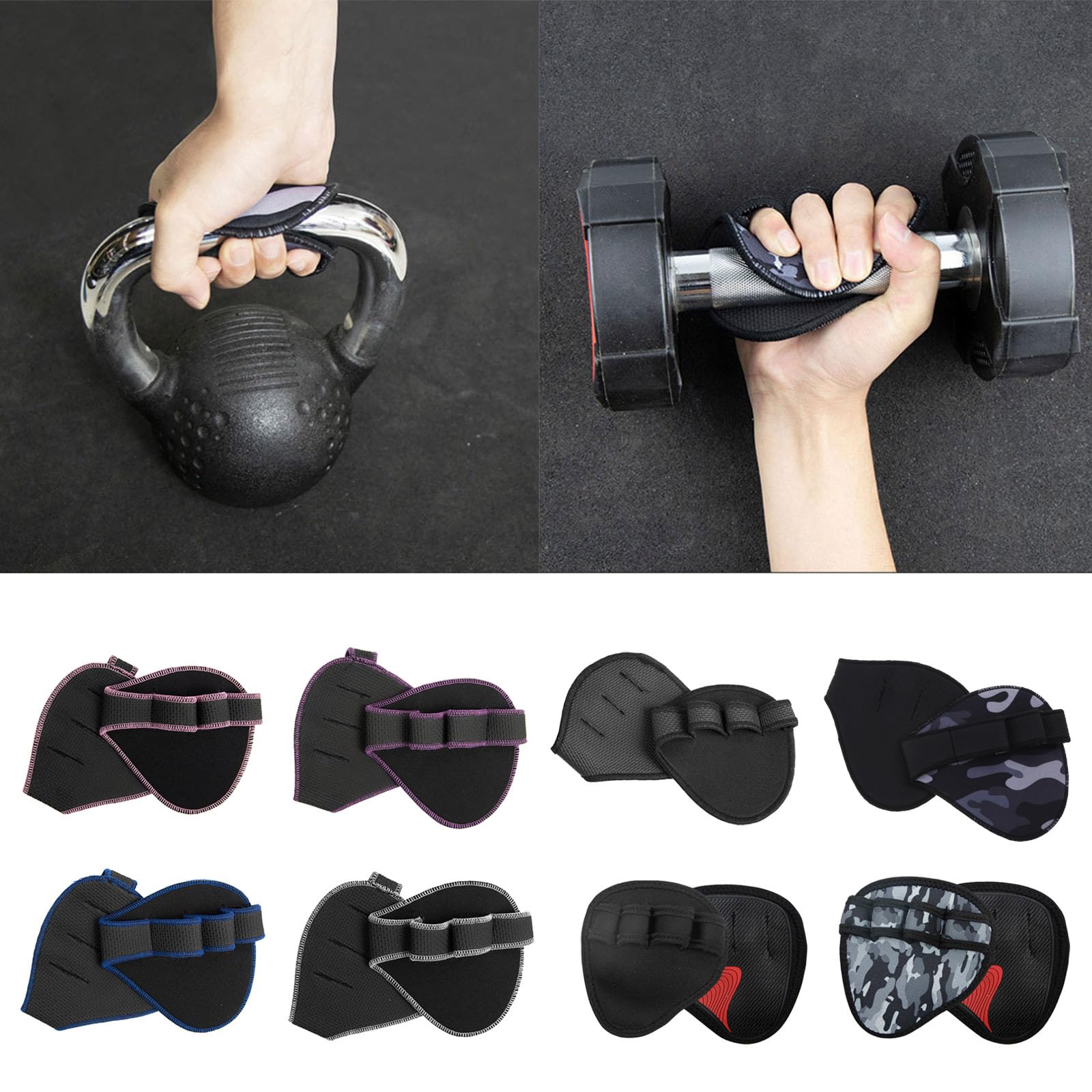 Weight Lifting Hand Grip Gloves Half Finger Lifting Gloves Strength Training Finger Guard For Pull Up Powerlifting Lifting Palms Dumbbell Grips Pads Weightlifting Hand Grips Pull Up Grip Pad Grip