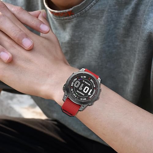 Vista 28 de OVERSTEP Correas de ajuste rápido compatibles con Fenix 5X Watch Band, correa de silicona suave de 1.024 in para Garmin Fenix 5X/Fenix 5X Plus/Fenix
