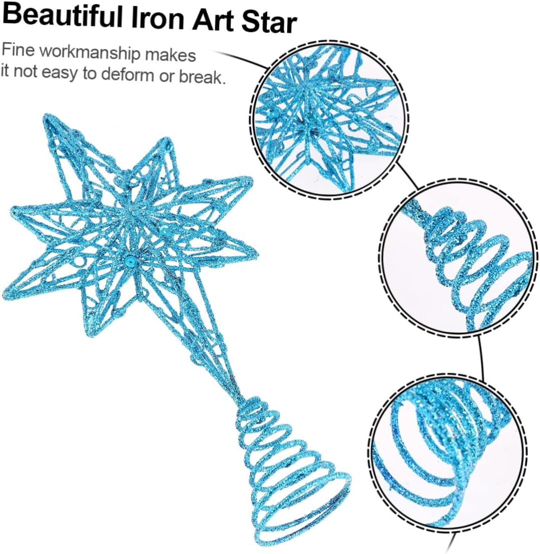 2pcs Anise Topper Star Festival Treetop Decor Christmas Tree for Holiday Parties and