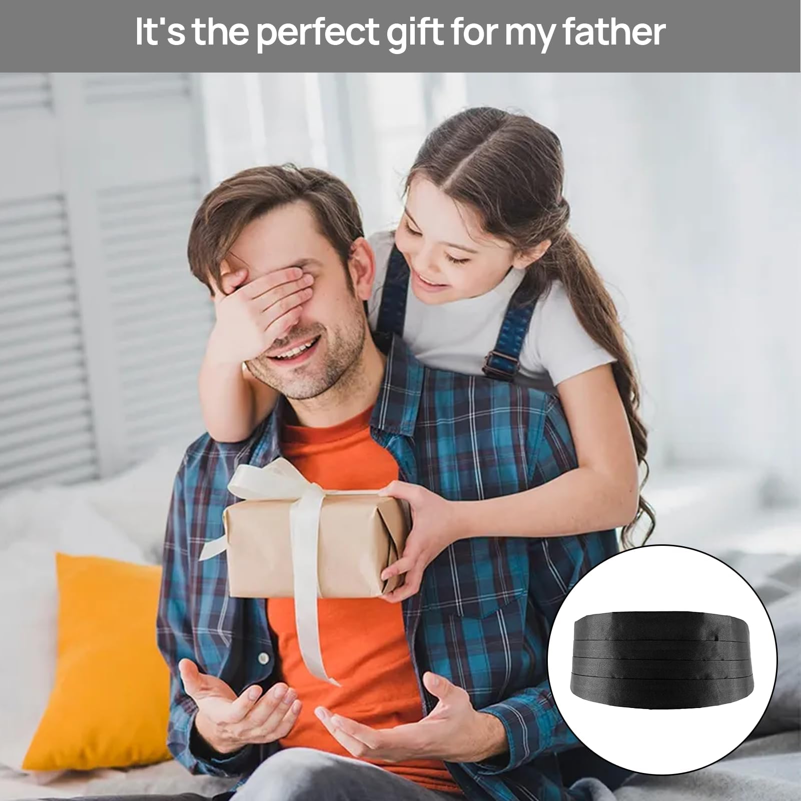 Satin Kummerbund Herren, Kummerbund für Herren, Kummerbund Männer, Verstellbarer Kummerbund, Schwarz Kummerbund Männer für Smoking Frack Anzug Hemd