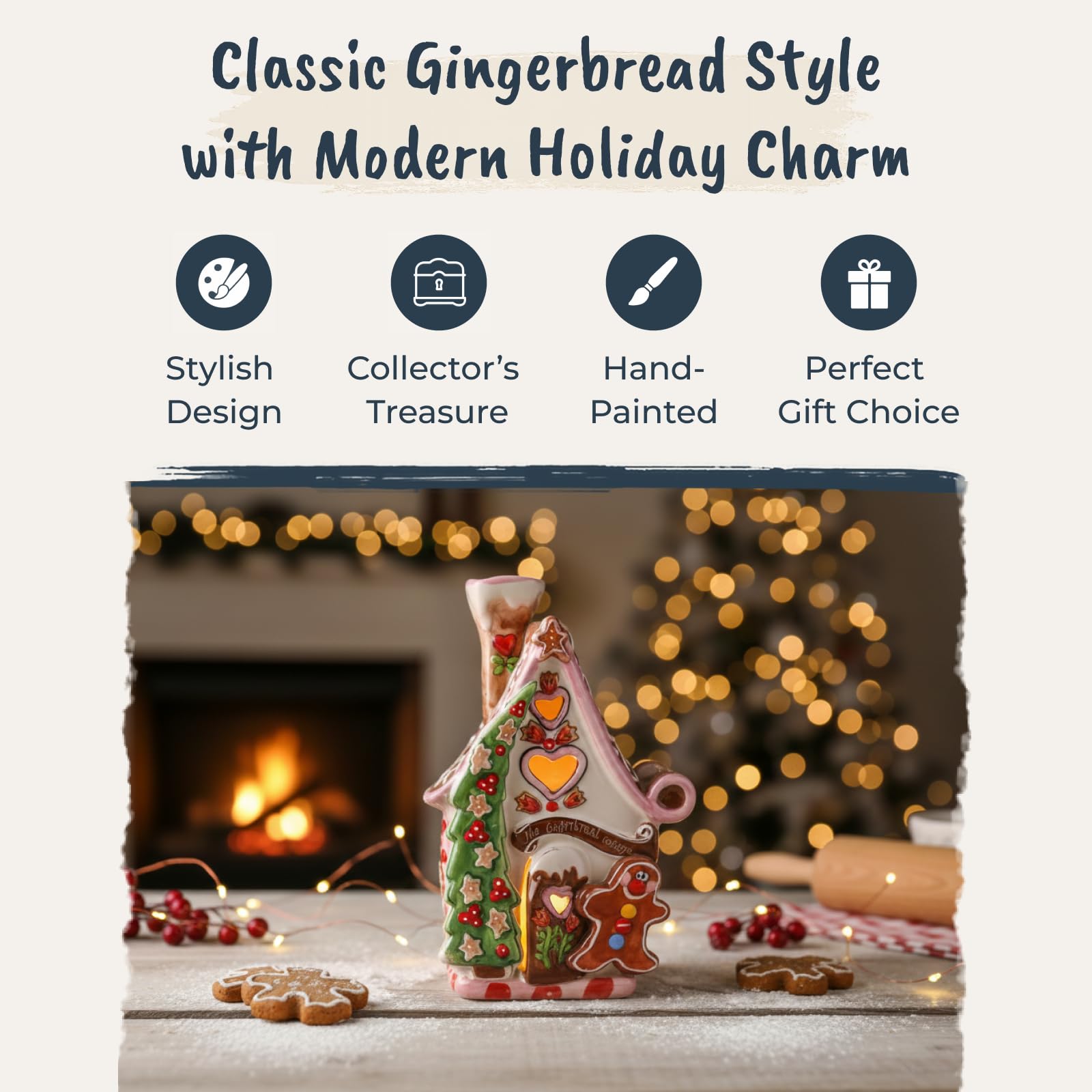 Amazon.com: Blue Sky Clayworks 928035 Gingerbread Candle House, 8