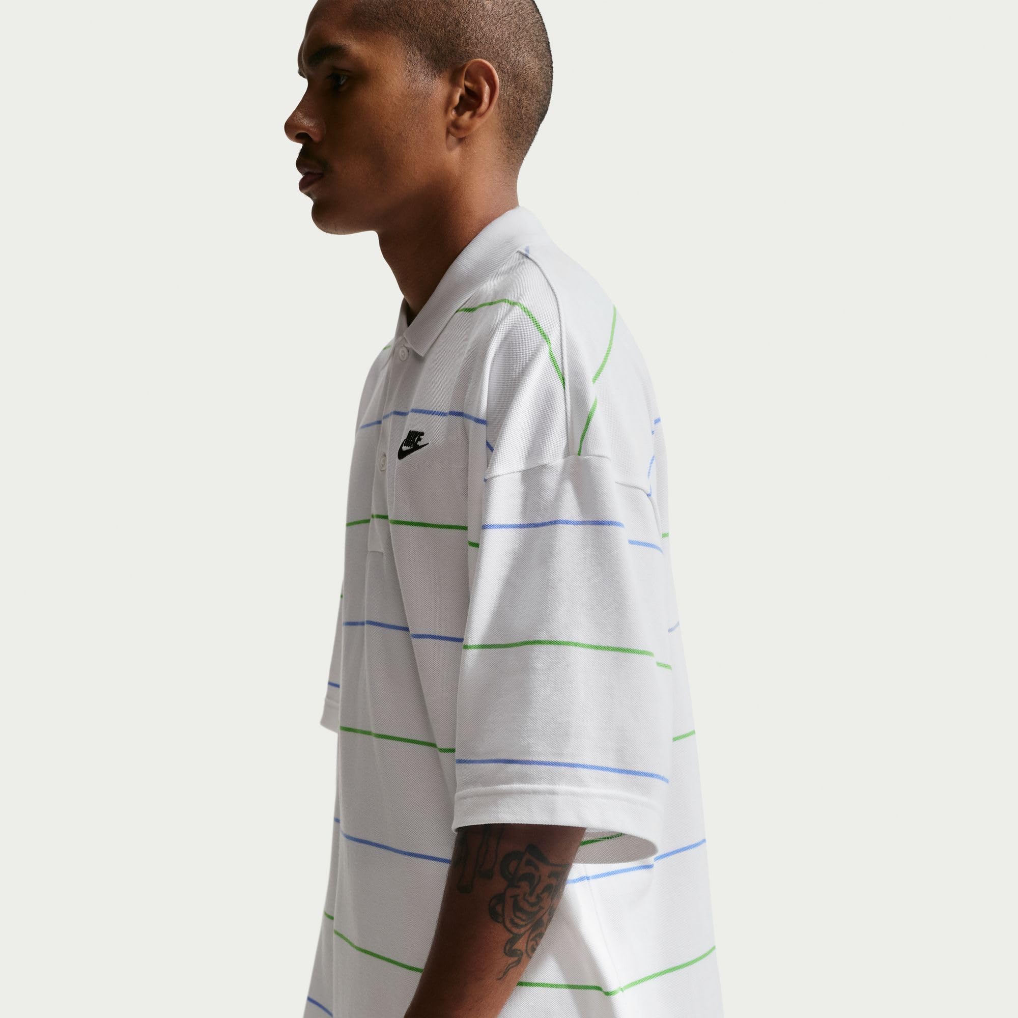 Nike Nike Sportswear Club Polo Oversize A Rayas - Hombre Polo Oversize Hombre