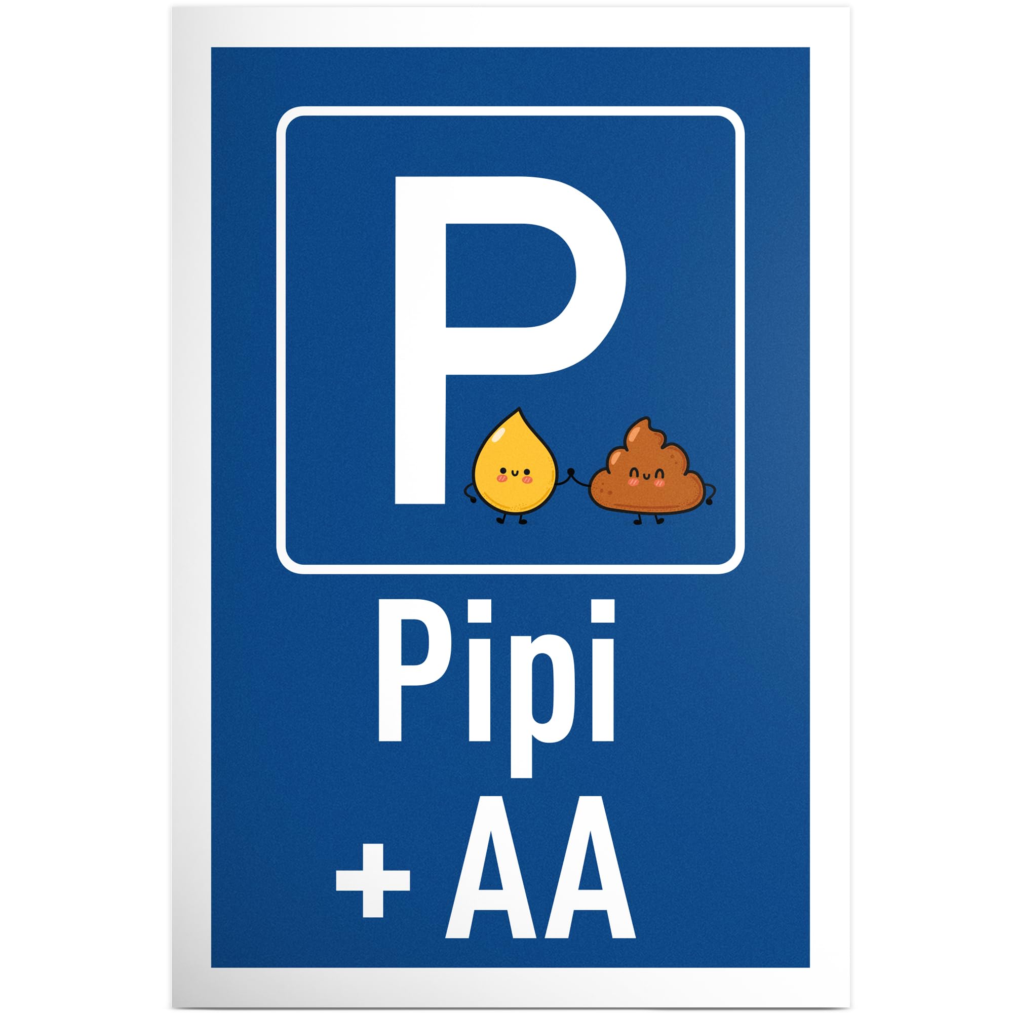 DankeDir! Parkplatz Pipi AA Plastic Sign 30 x 20 cm, Toilet Sign for Hanging Toilet Sign Toilet Sign Funny Toilet Sign