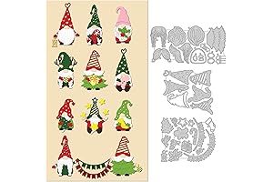 Gnome Dies 11PCS Die Cuts Metal and Embossing Stencil for Card Making