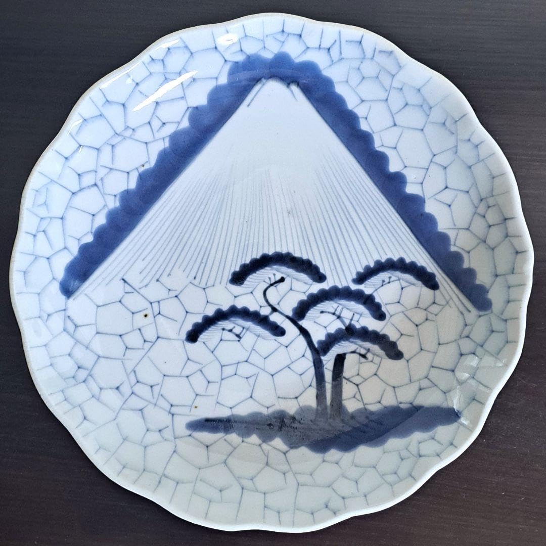 江戸後期 古伊万里 志田西山窯 手描き 大皿 皿 富士山 二本松 染付 夏 秋 Amazon.co.jp: 江戸後期 古伊万里 志田西山窯 手描き 大皿 皿 富士山