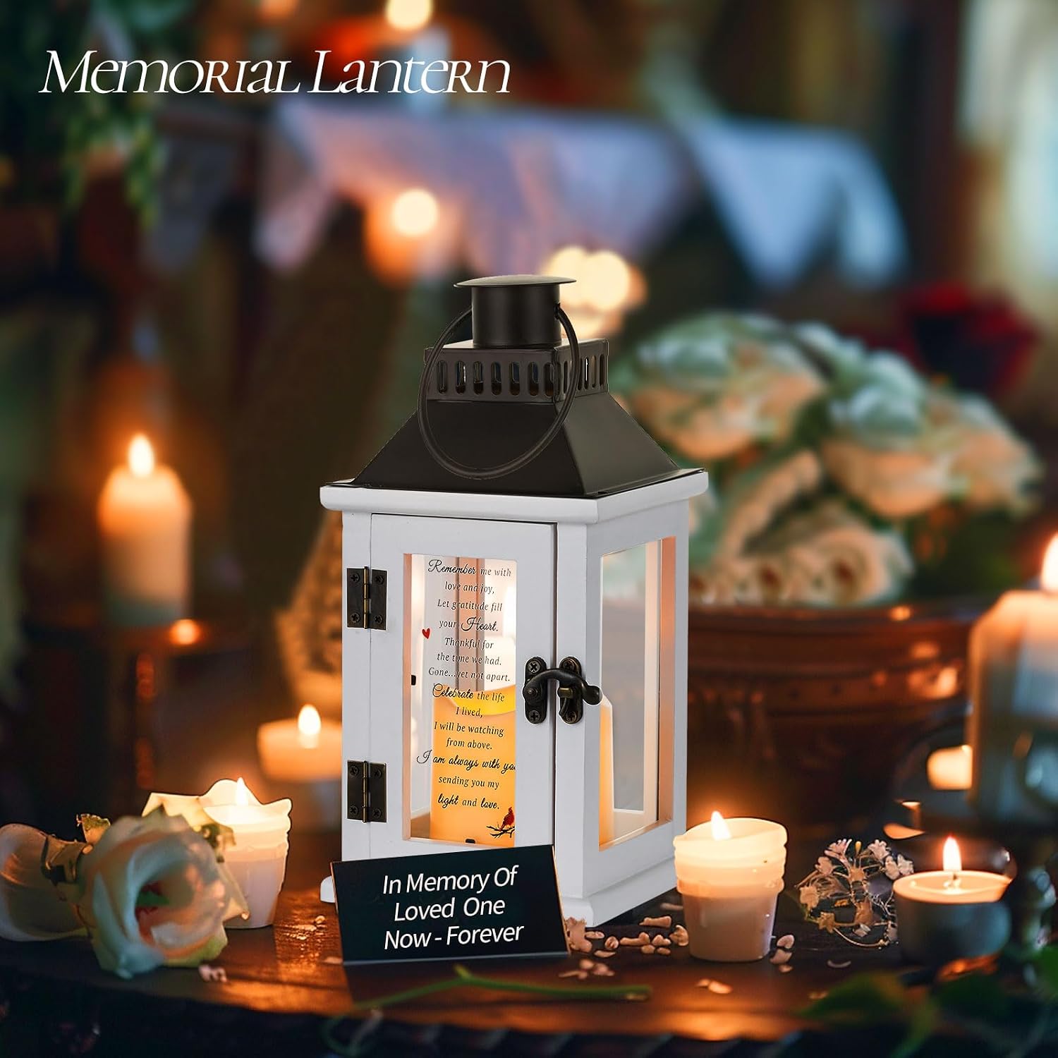 Memorial Candle Lantern, Sympathy Gift for Loss of Loved One