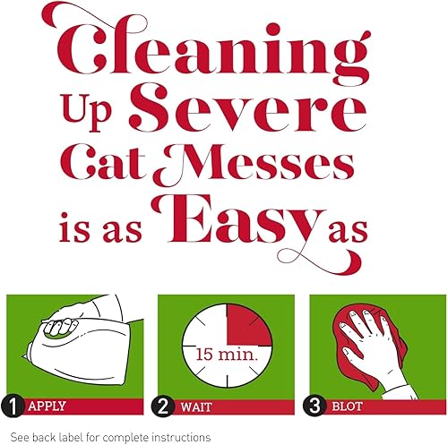 Miniatura 4 de Nature's Miracle Gato eliminador avanzado de manchas y olores, para desastres severos de gatos