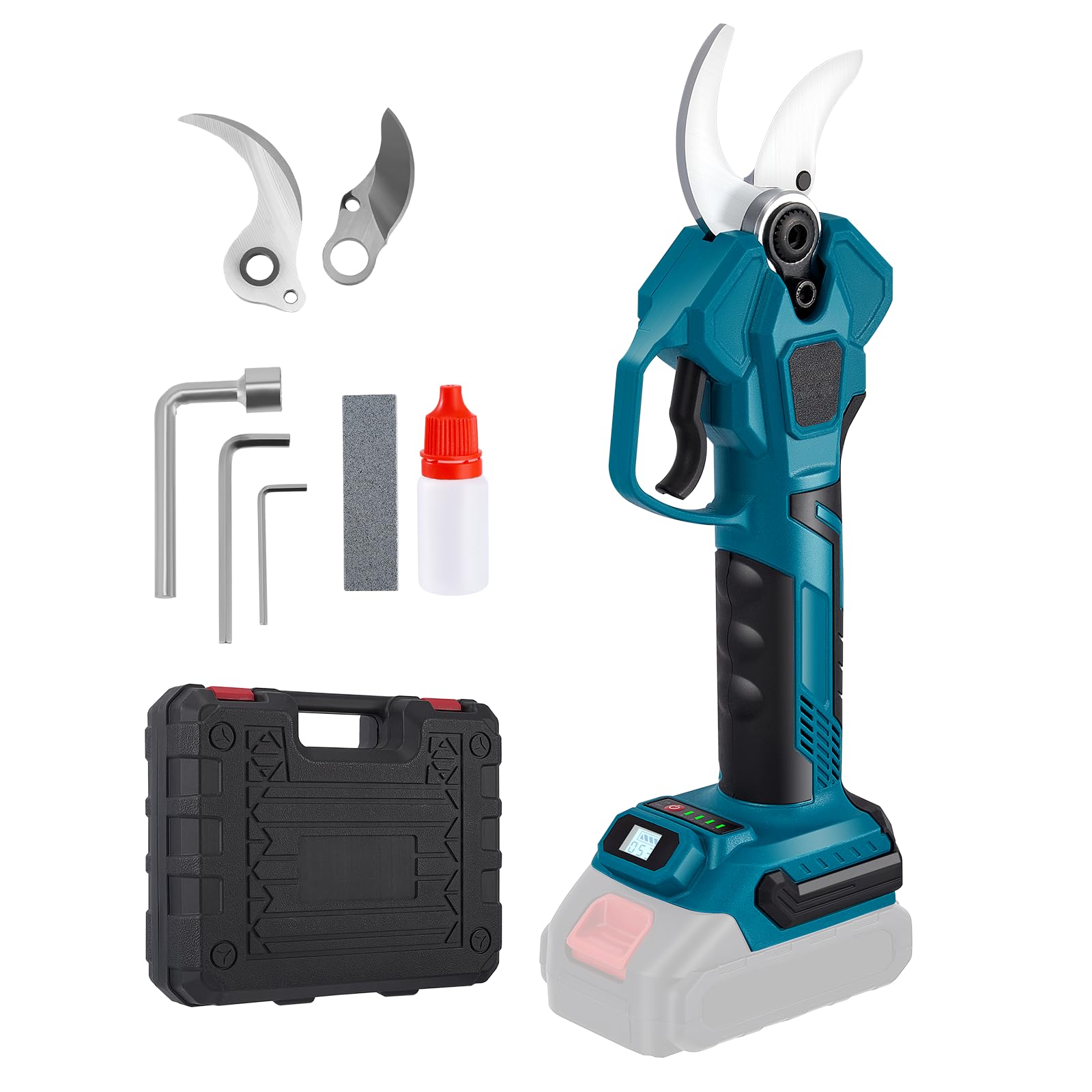 Sécateur professionnel sans fil - 40 mm - 800 W - Moteur sans balais - Avec compteur de coupe LED - Compatible avec batteries Makita 18 V (sans batterie)