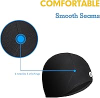 Vista 6 de Lightweight Thermal Skull Cap Ears Warm Cycling Helmet Liner Winter Running Beanie Hats Sweat Wicking