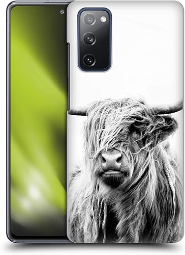 Head Case Designs Dorit Fuhg - Funda rígida con licencia oficial de Dorit Fuhg Retrato de una vaca Highland Travel Stories compatible con Samsung