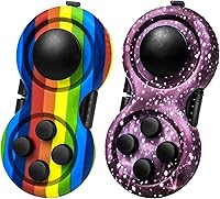 Vista 25 de WTYCD juguete original de concentración Fidget, juego de controlador clásico de goma con 8 funciones Fidget y cordón - Excelente para aliviar