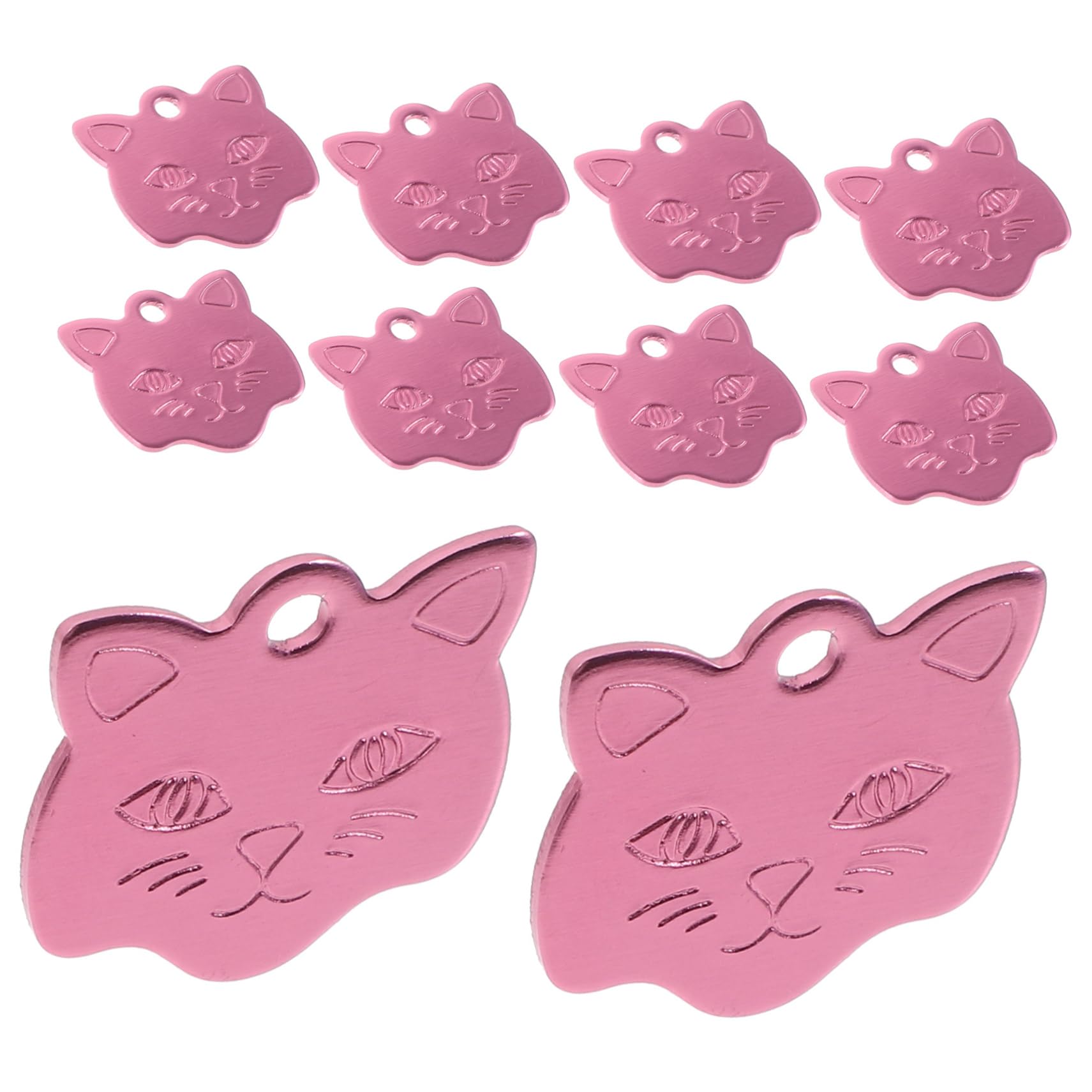 Toddmomy 50pezzi Targhette Forma Di Testa Di Gatto Per Cani Adorabili Etichette Per Da Collare Per Animali Domestici Di Accessori Decorativi Per Collari Di Cani e Gatti