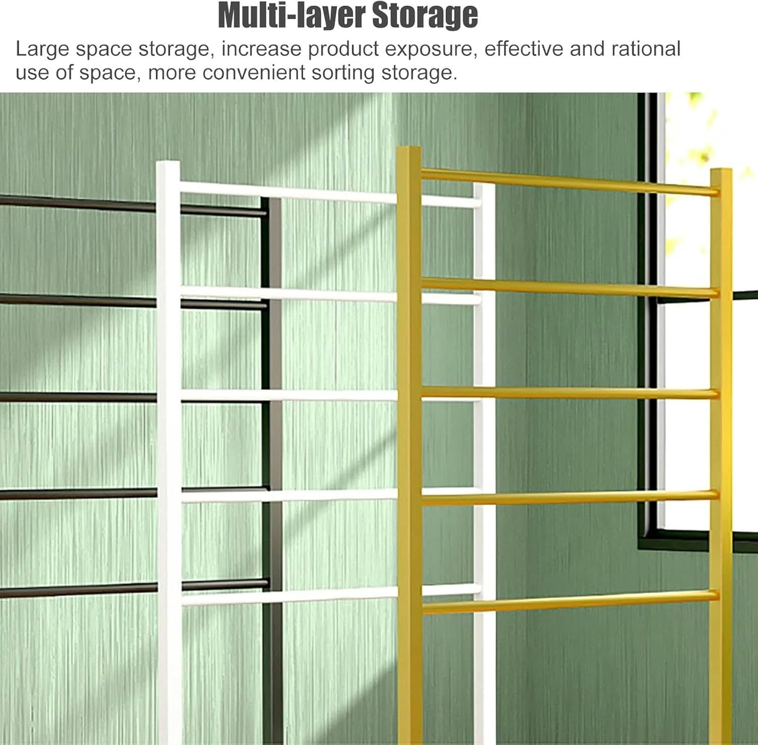 59inch Tall Retail Stores Scarf Display Stand Holder, Freestanding Heavy Duty Metal Wrapping Paper Organiser, Shawl Fabrics Towel~/