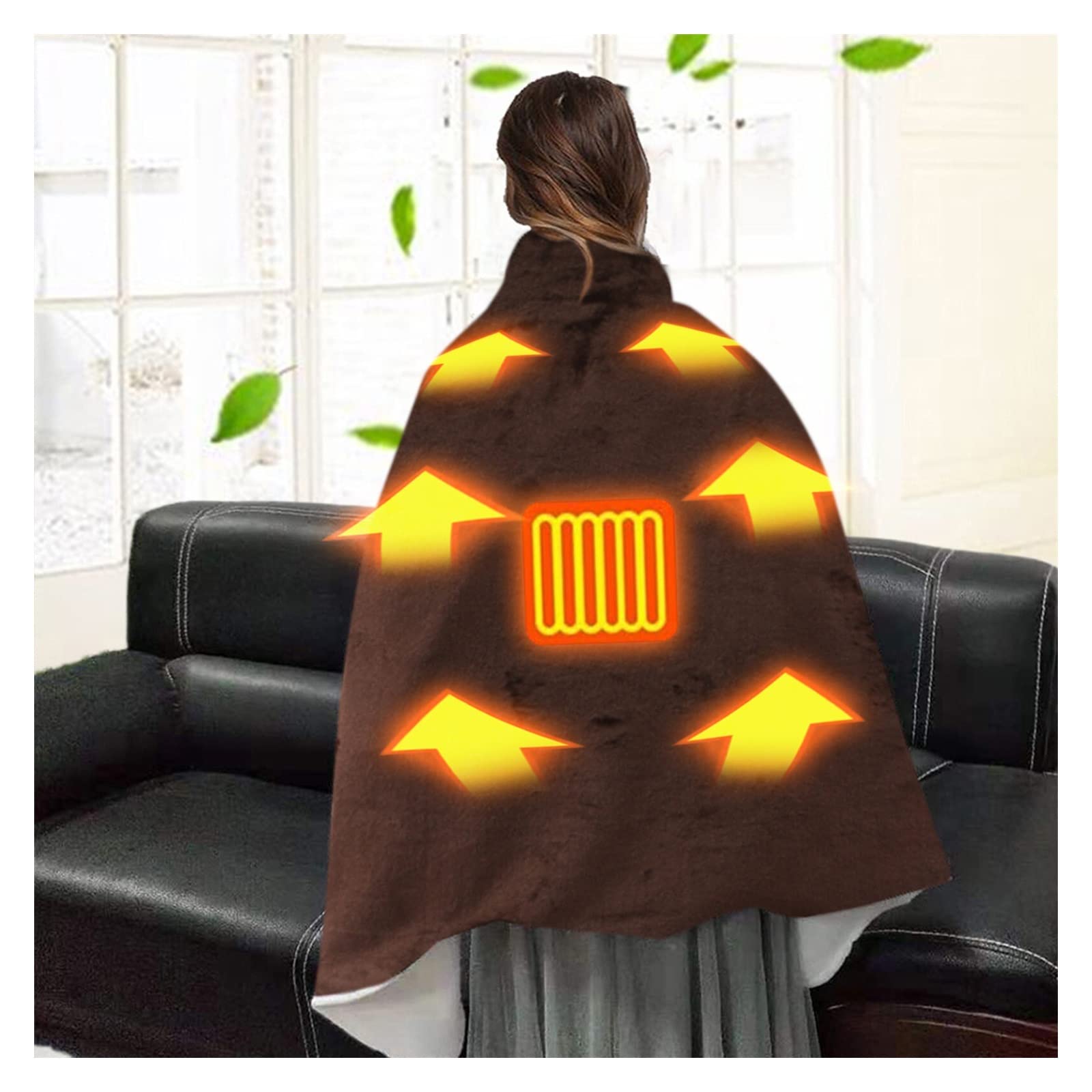 Coperta riscaldata elettrica USB Coperta riscaldata sulla Spalla Coperta elettrica con Protezione dal Freddo con impostazioni di Temperatura a 3 stadi Piccola Coperta elettrica scaldaletto