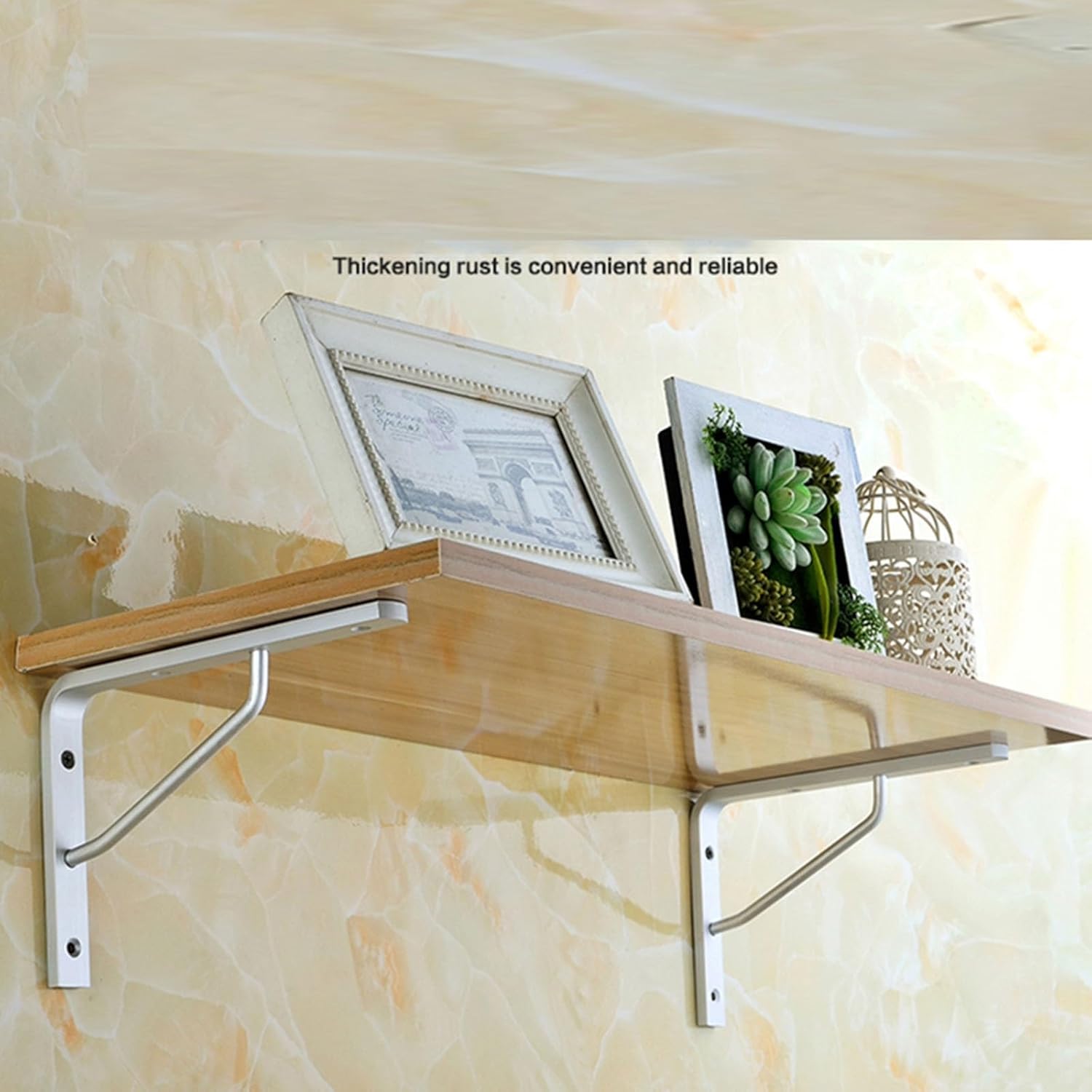 Folding Shelf Brackets,Fold Down Wall Mounted,Aluminium Alloy Triangular Support Bracket Partition Load-Bearing Bracket, Wall-Mounted Racks and Shelves(175MM)