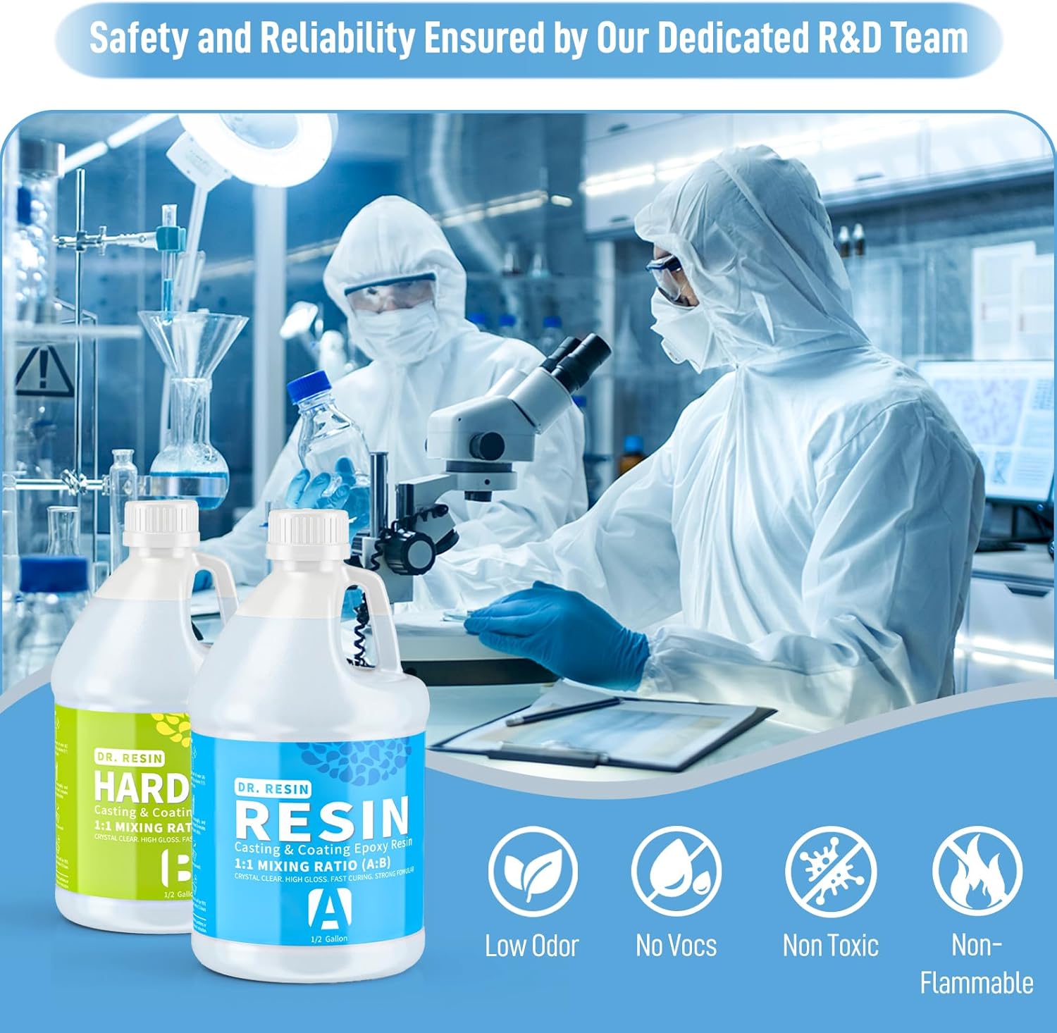 Clear Epoxy Resin Kit 1 Gallon, 2 Part Art Craft Resina Epoxica Food Safe Self-Leveling Casting Coat Resin Hardener Set for Table Bar top Countertop Wood Jewelry Cup Tumbler DIY