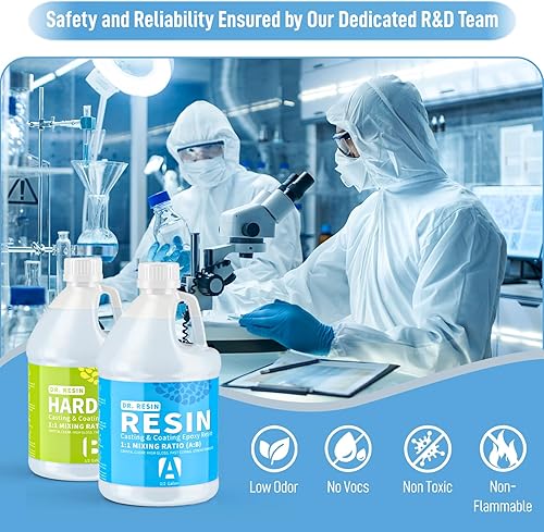 Miniatura 4 de Kit de resina epoxi transparente de 1 galón, 2 partes de arte para manualidades, resina epoxica, apta para alimentos, capa de fundición