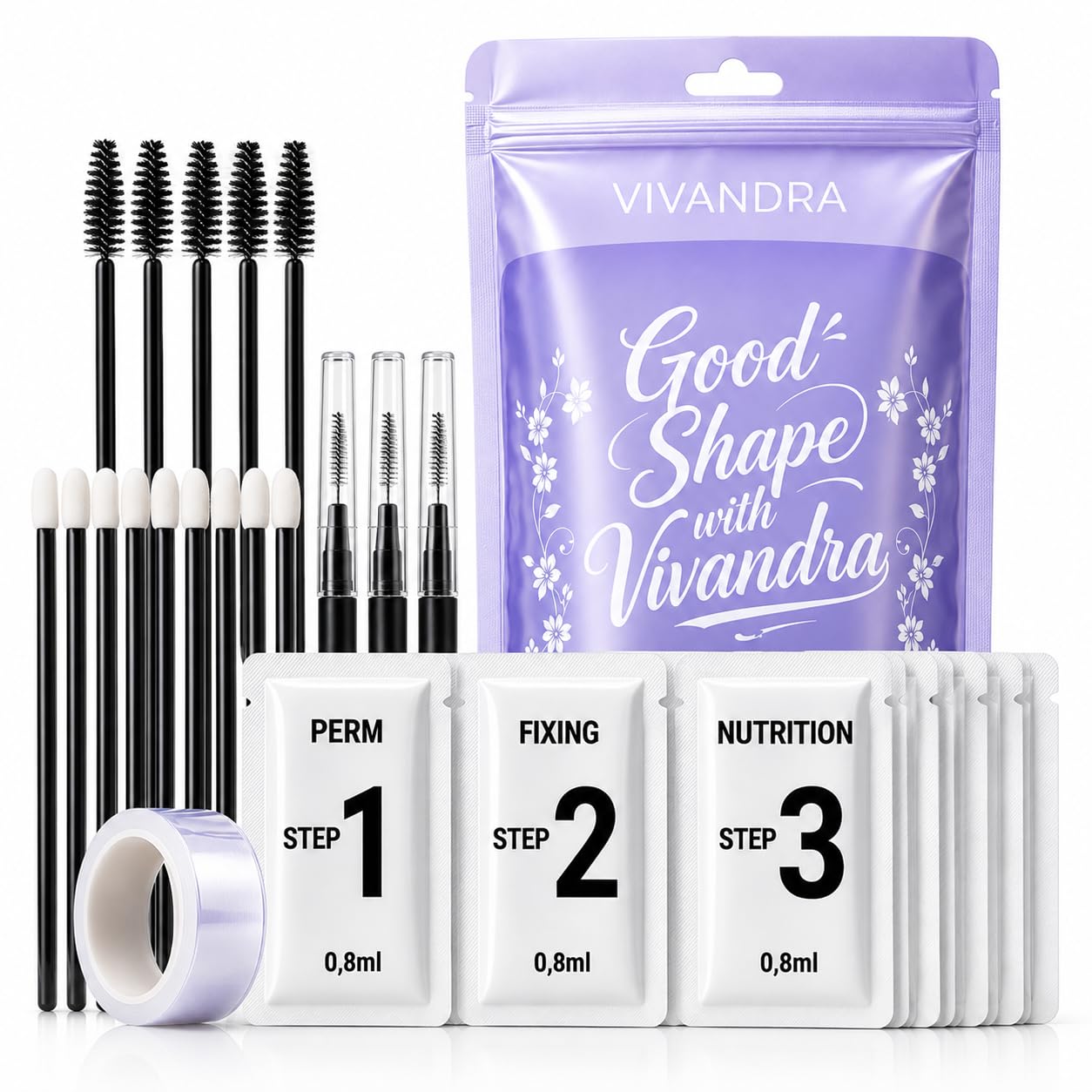 Brow Lamination Kit – 5 PACK DIY Eyebrow Lamination Kit Professional Clear