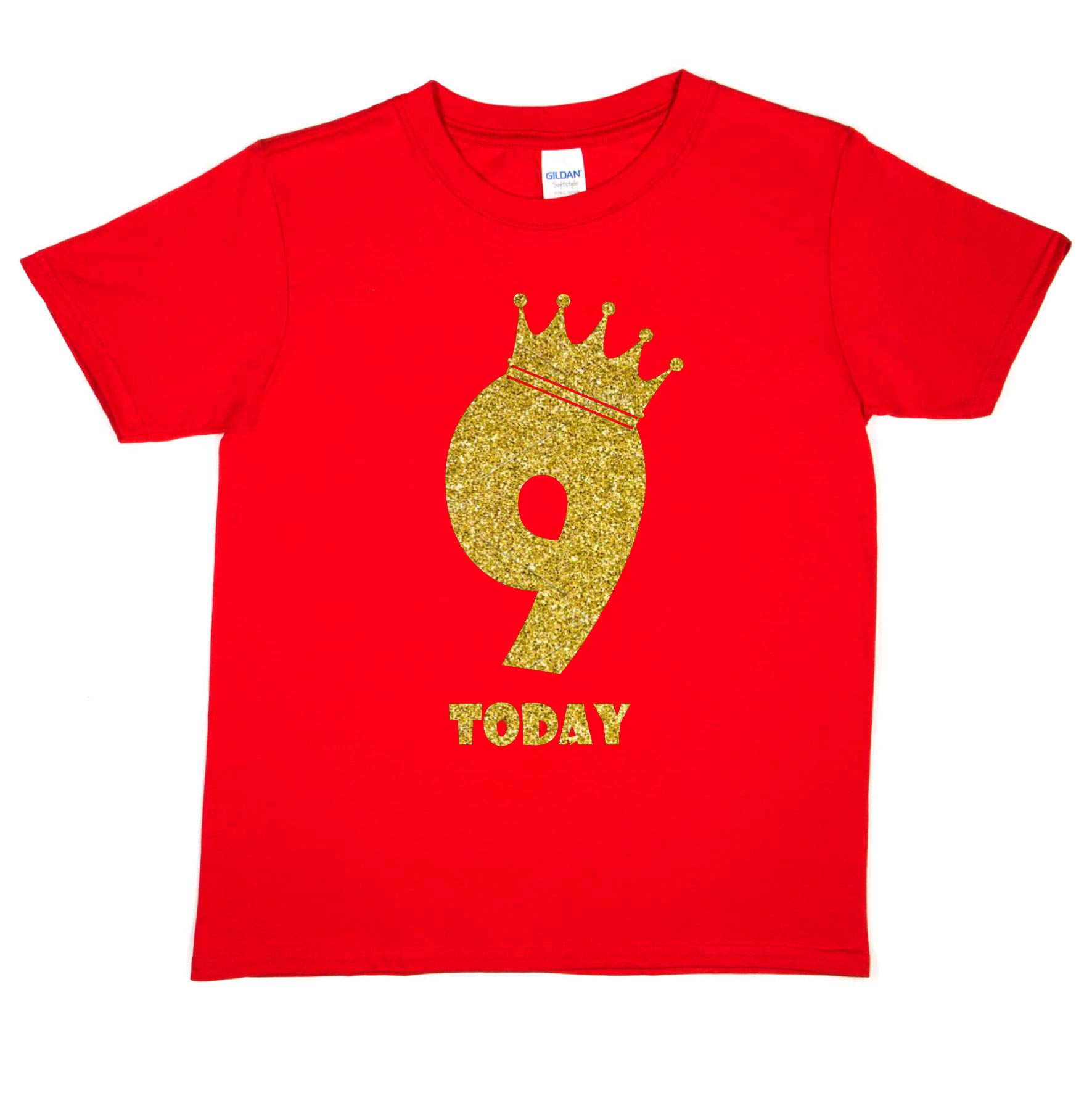 Print4u Red 9Th Birthday Nine Today Kids T-Shirt Age 9 Age 12-13