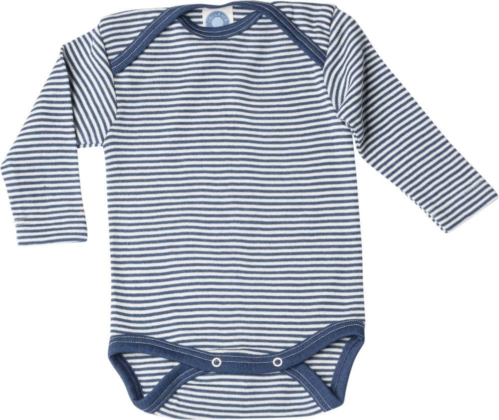 Cosilana Romper wol zijde katoen grijs lange mouw - koop je bij Baby Natura