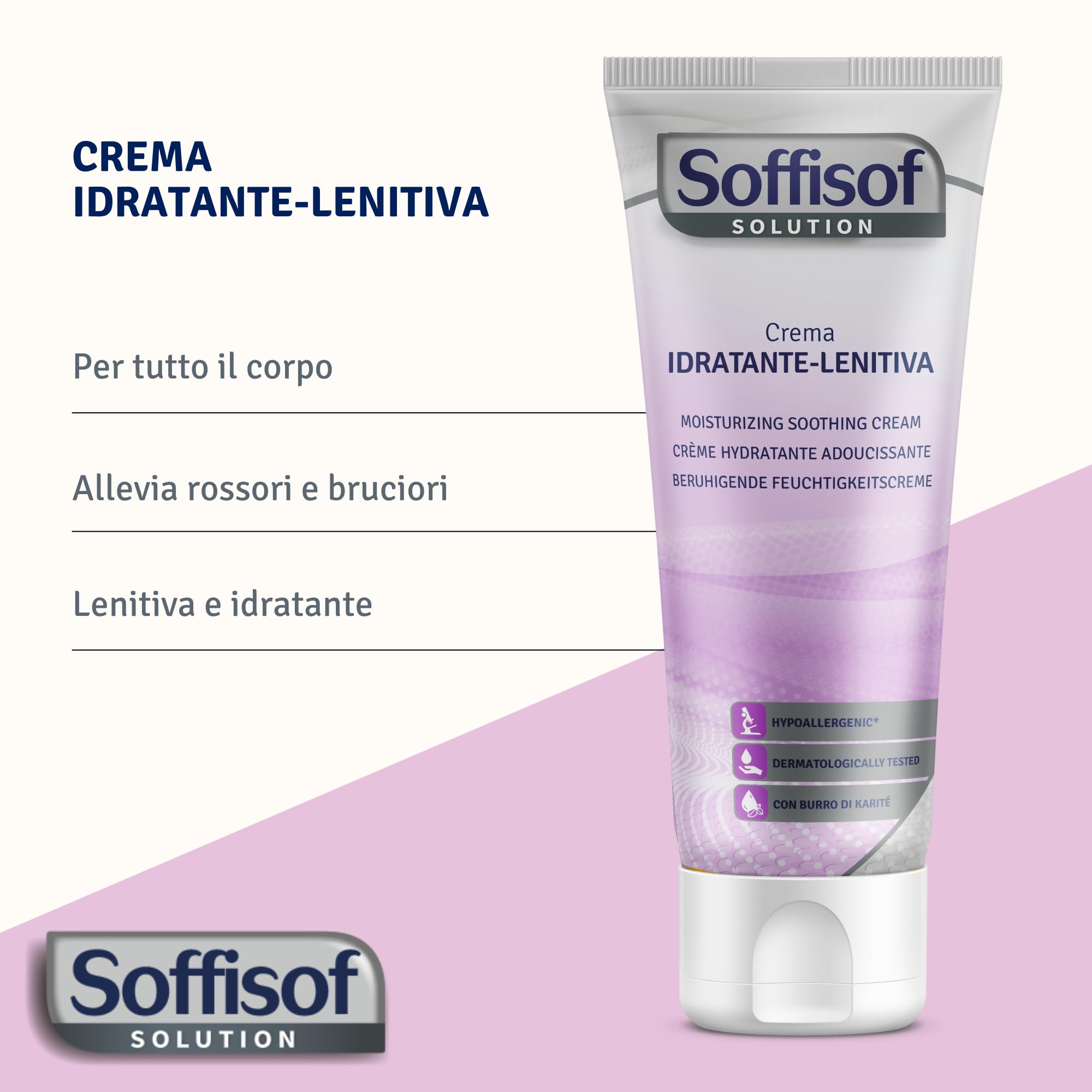 Soffisof Crema Idratante Lenitiva 200ml Pasta Barriera Urea Lenisce Bruciori Rossori