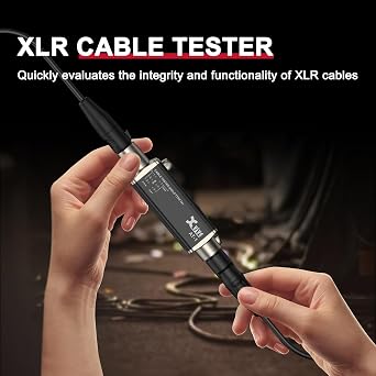 Xvive at-1 Portable Audio Tester with Signal Generator and Phantom Power Checker Rechargeable, Compact Tool for PA Systems, Cables, Pedals, Mixers, and IEMs