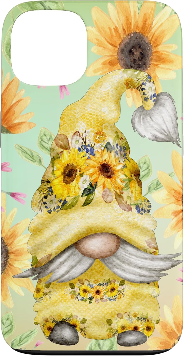 Sunflower Gnome For Garden Mom Hippies Cute Summer Pattern Case for iPhone 12 Pro Max