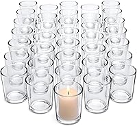 Letine 36-Pack Clear Glass Votive Candle Holders Bulk - Tea Light Holders for Weddings, Centerpieces, Home Decor, Christmas & Valentine's