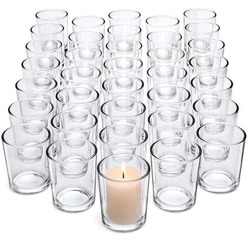 Letine 36-Pack Votive Candle Holders - Clear Glass Tea Light