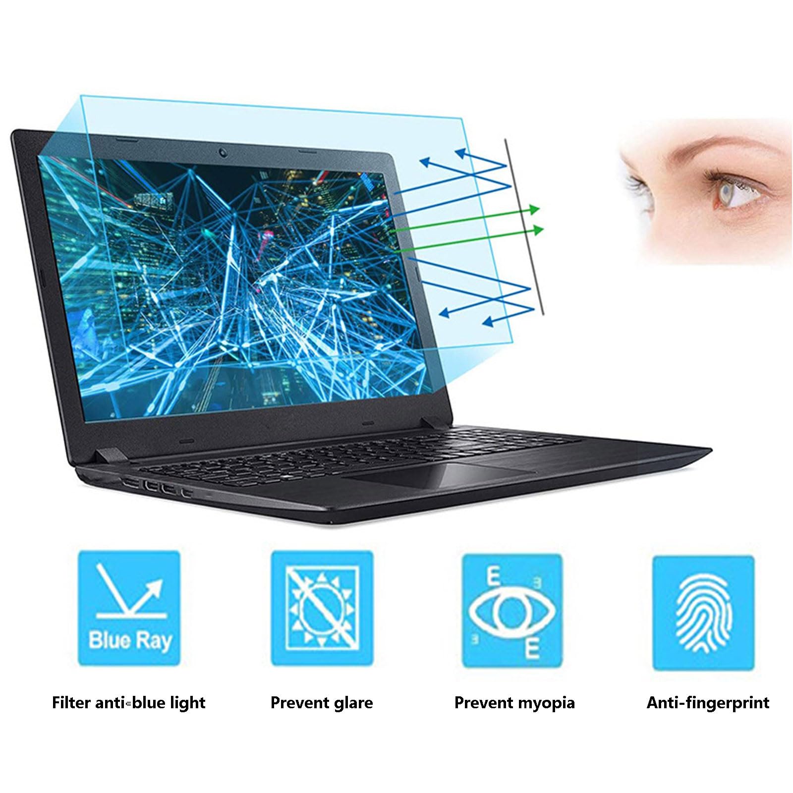 Ochraniacz ekranu 12,5-28", filtr prywatności, filtr prywatności laptopa, kompatybilny z uniwersalnym monitorem komputera stacjonarnego, antyodblaskowy, łatwa instalacja, redukcja