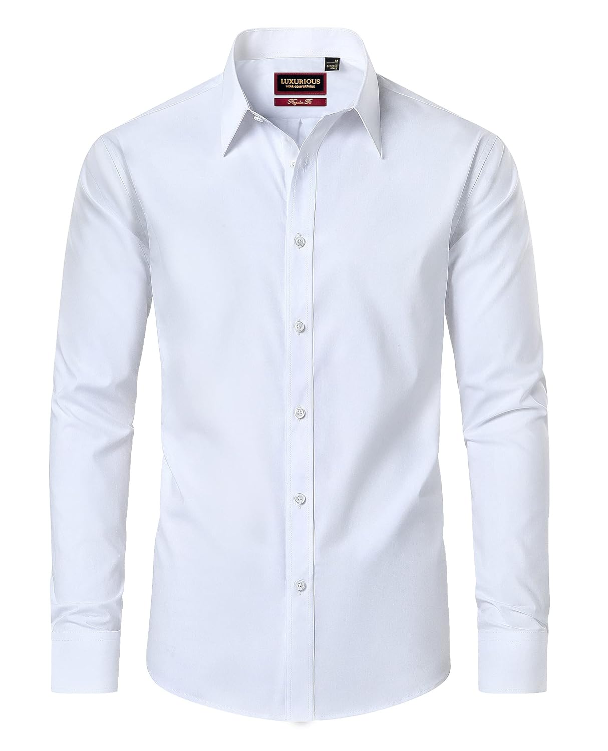 Lion Nardo Cotton Mens Dress Shirts Long Sleeve Wrinkle Free Business Casual Button Down Shirts Formal Shirts Big