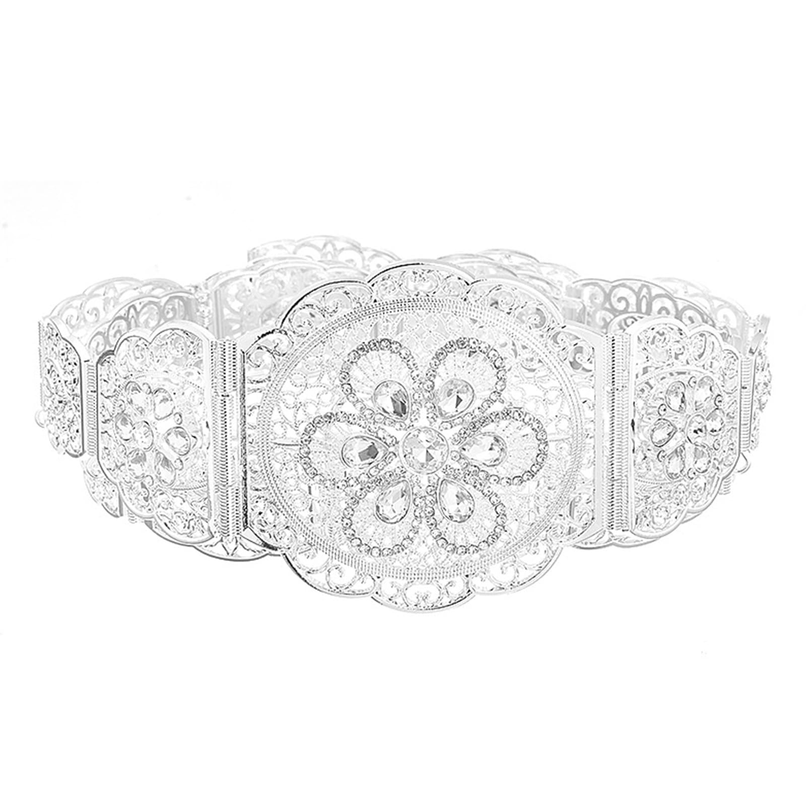 Elegante Strass Cintura abbellita Abito da Sera di Lusso Cintura Per Feste E Quotidiano Vita Versatile Indossare