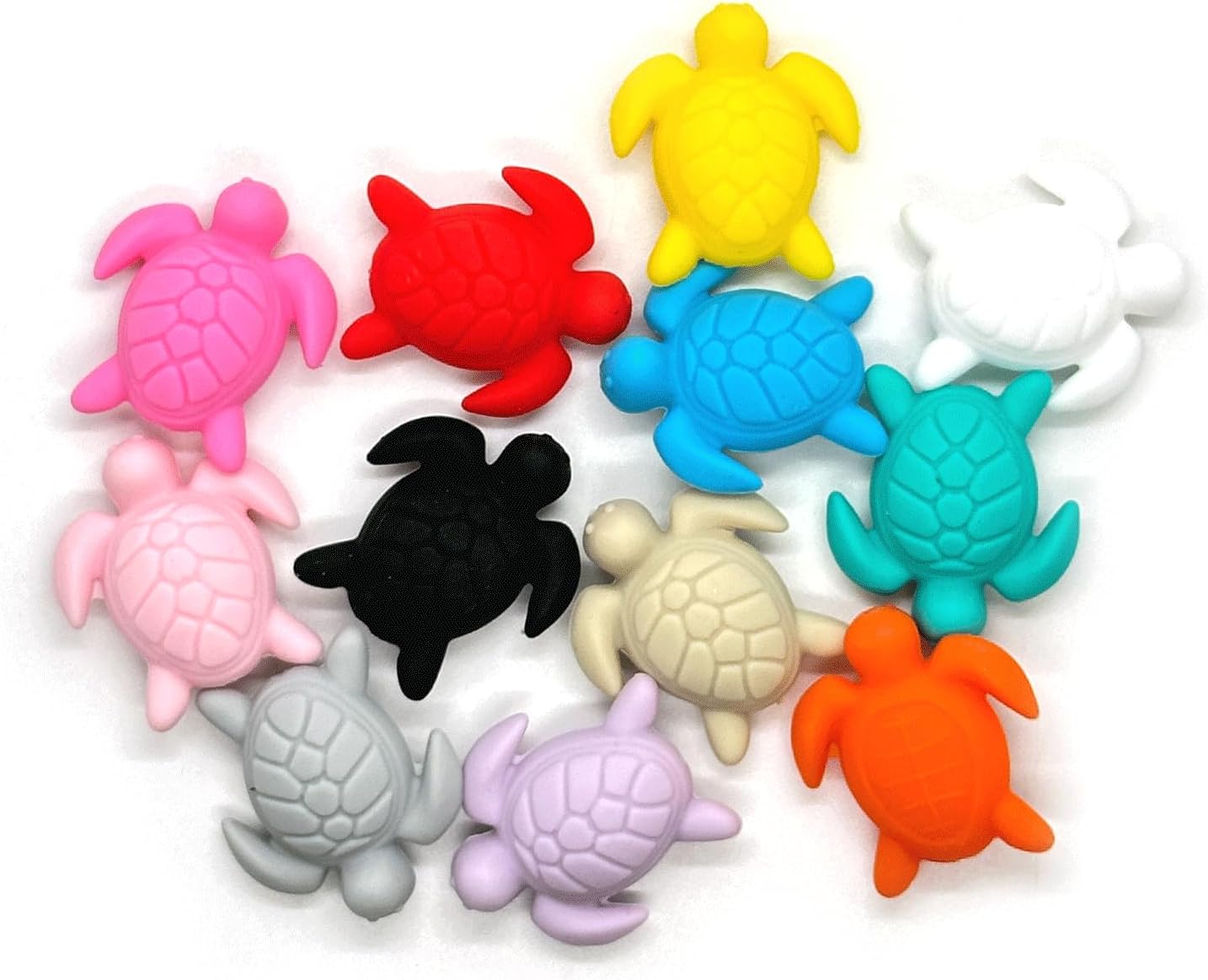 12PCS Sea Turtle Silicone Beads, Animal Silicone Focal Bead, Loose Beads Bulk for Pens Keychain Necklace Bracelet Lanyard Jewelry Making Accessories DIY Handicrafts… - Image 5