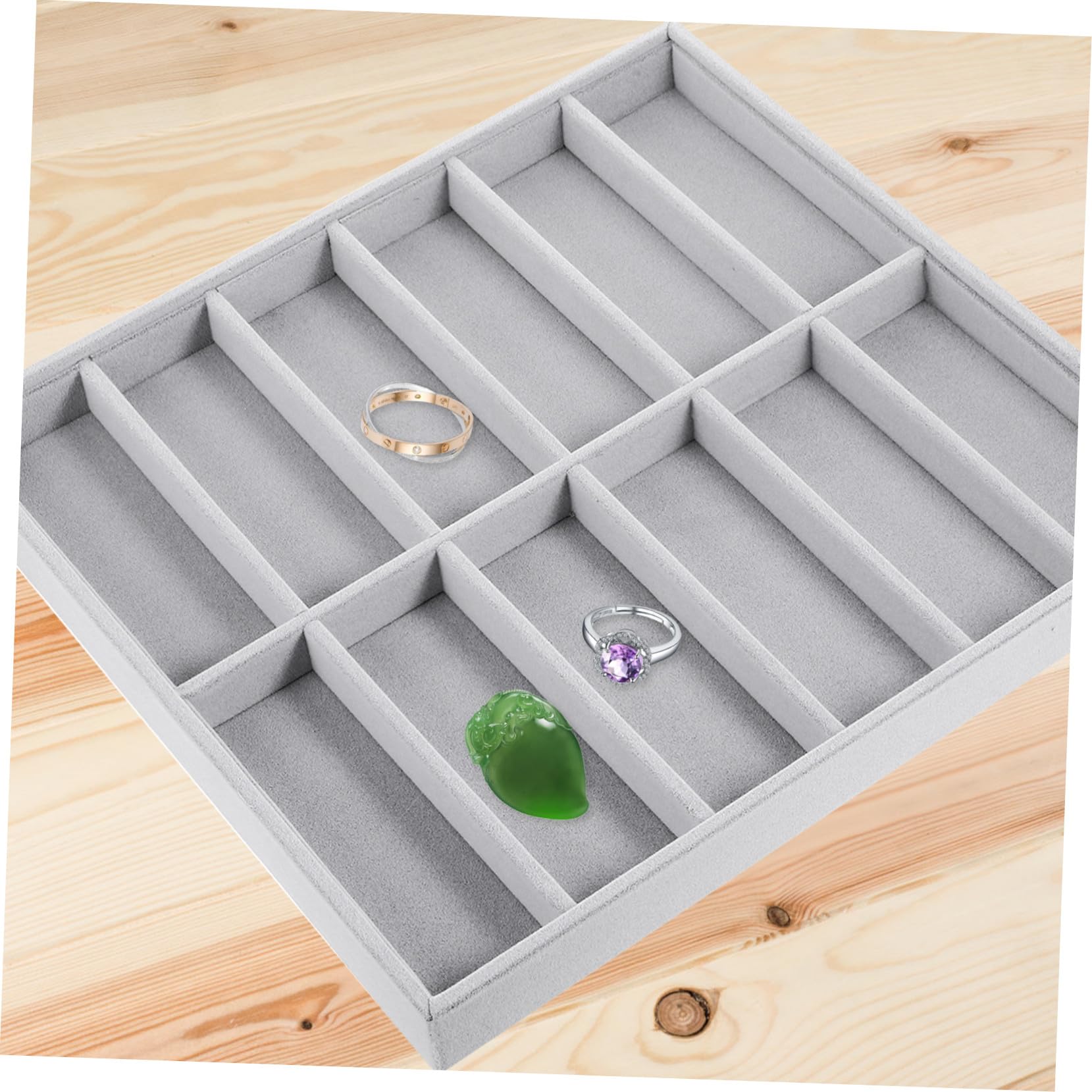 GALPADA Graues Brillen-organizer Tray aus Strapazierfähigem Filz für Sonnenbrillen und Schmuck Stapelbar Vielseitige Aufbewahrungsbox für Brillen und Accessoires Praktisches