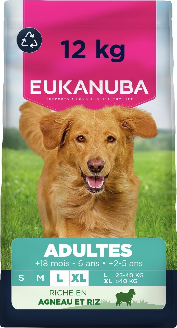 EUKANUBA Life Care Chien Adulte Grande Race Agneau Riz 12 kg