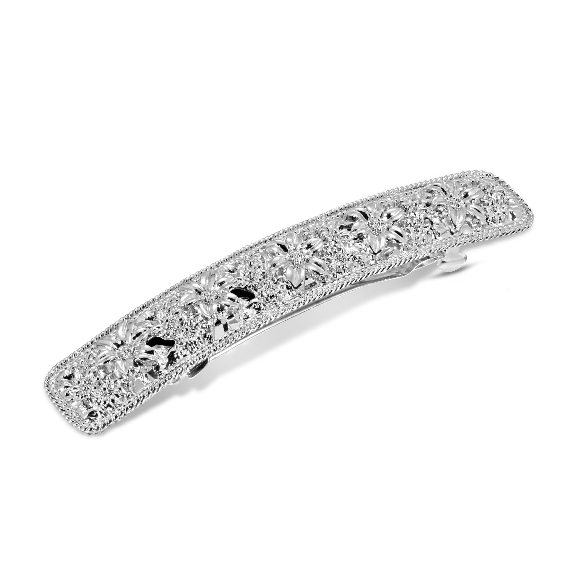1928 Jewelry Garden Flower 3.63 Inch Hair Barrette Clip For Women, (1 Pcs)