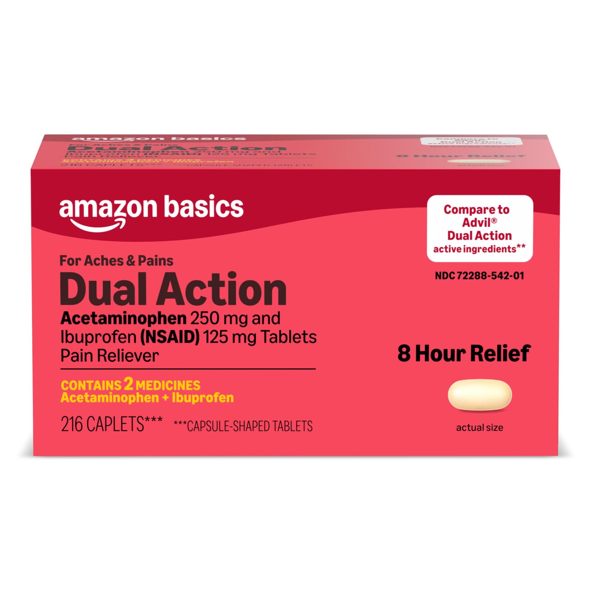 Amazon Basics Dual Action Acetaminophen 250 mg and Ibuprofen 125 mg