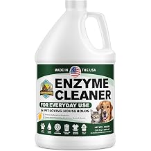 Enzyme Cleaner 1 Gallon Bottle for Everyday Use in Pet-Loving Households Eco-Friendly Probiotic Deodorizer, Dog Urine & Cat Pee Remover, Septic-Safe Drain Cleaner Fresh Mango Scent