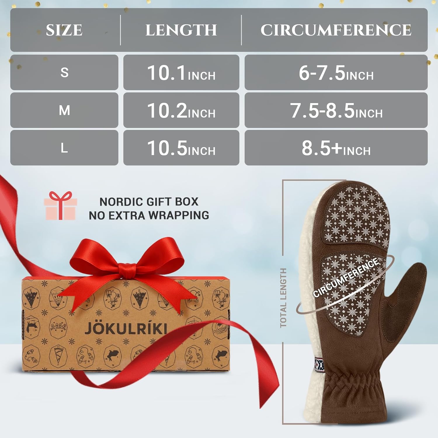 Womens Sherpa Mittens Fleece Warm Winter Gloves Mitt for Cold Weather - Image 5