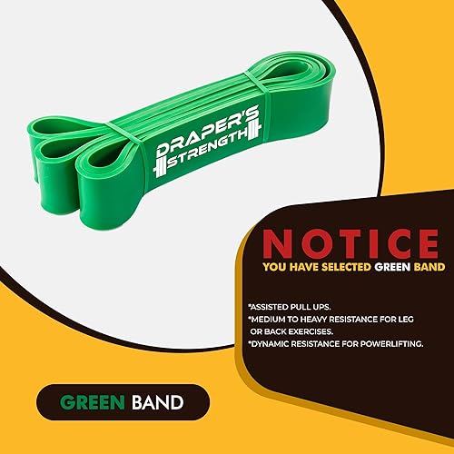 Miniatura 2 de Draper's Strength Bandas Elásticas de Bucle de Resistencia de Servicio Pesado para Entrenamiento de Levantamiento de Pesas y Dominadas Asistidas