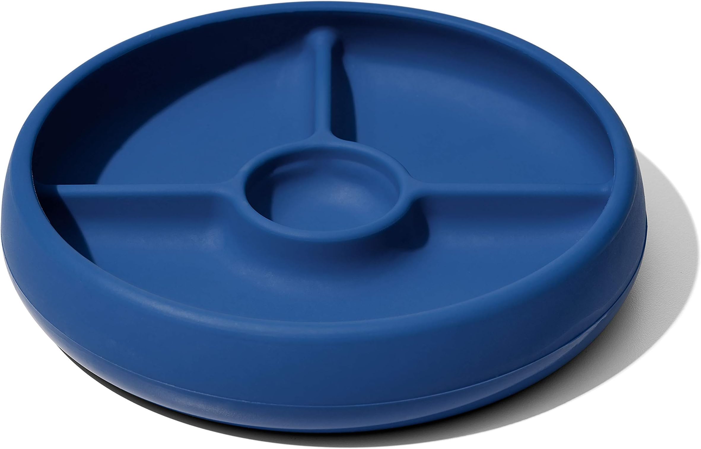 Tot Silicone Divided Plate Navy, 6.8x1.3 Inch (Pack of 1)